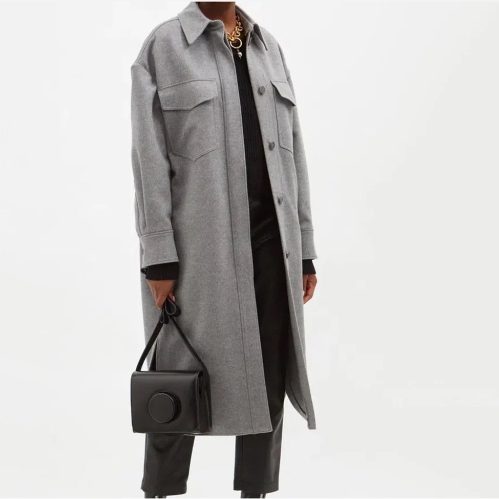 *Excellent Condition*Stella McCartney “Linda” Wool Coat in Gray Sz 42